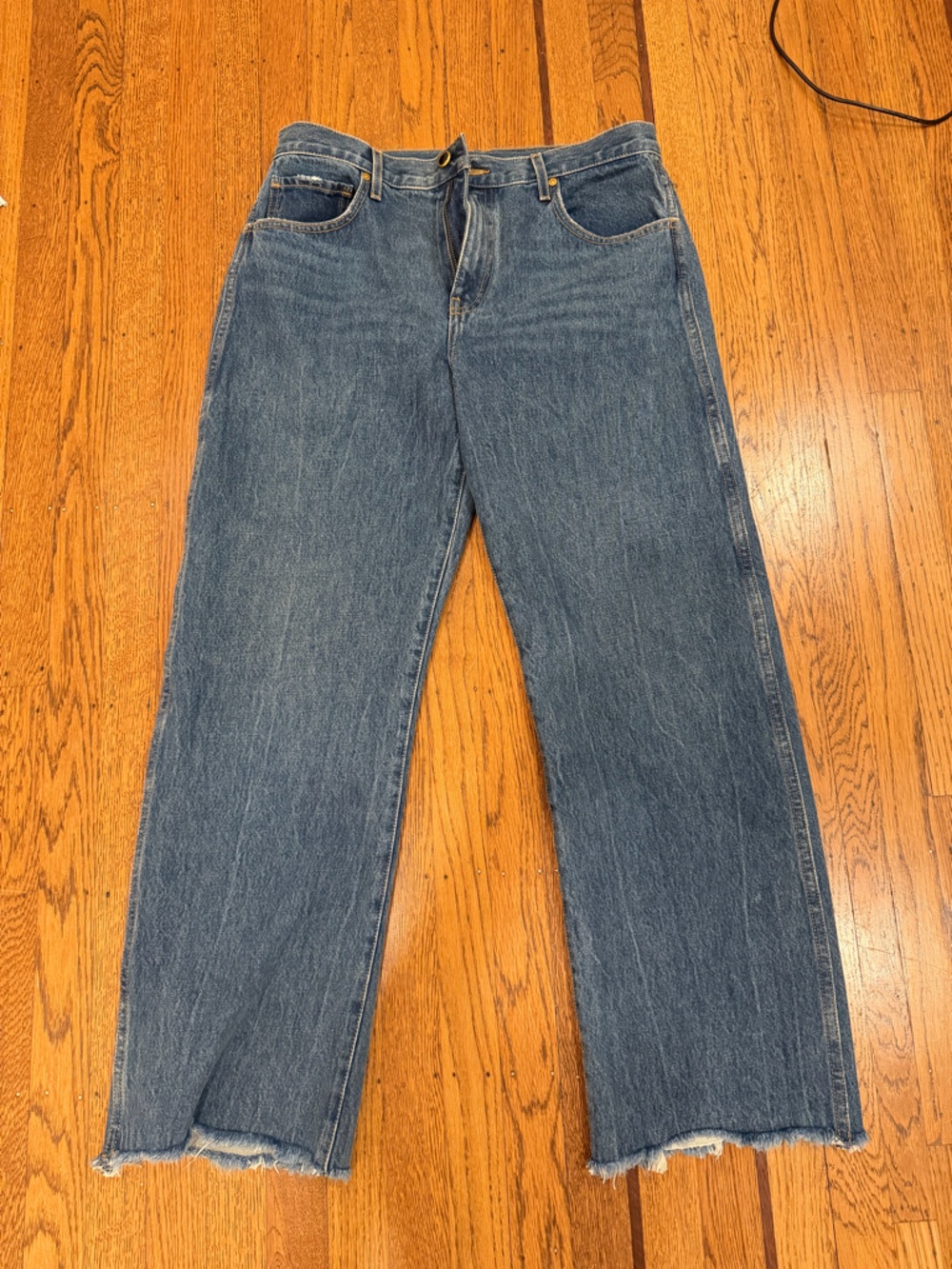 KHAITE Straight-Leg Men's Denim Jeans in Washed Blue